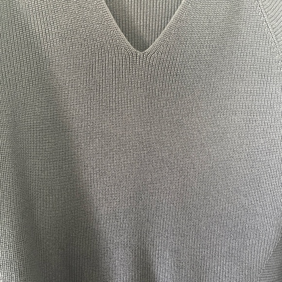 Athleta Hanover V-neck Sweater Tunic S Mist Gray Merino Wool Blend NWOT $98 - Picture 9 of 9